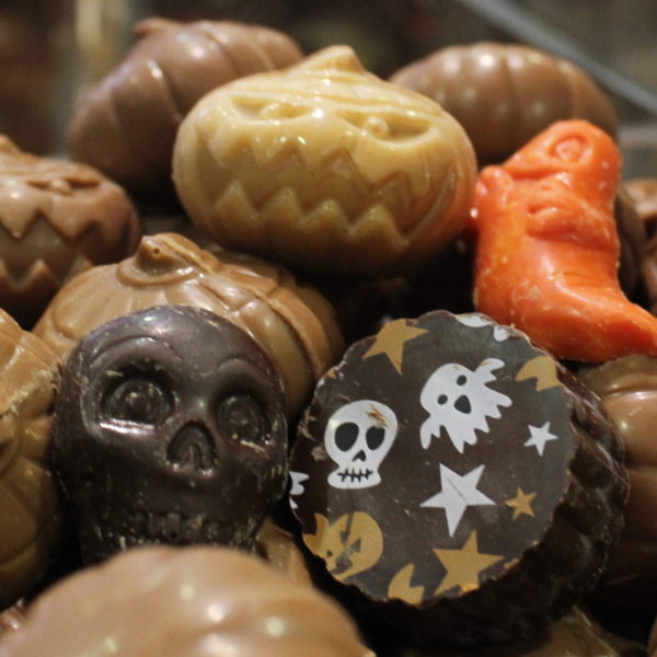 Halloween-chocolade-praliné-pompoen-spook